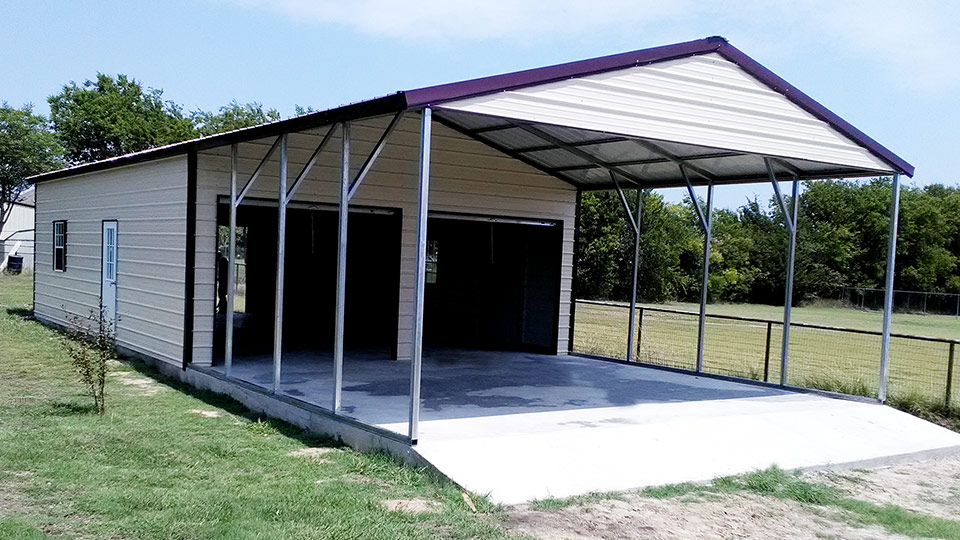 24x40x10 Enclosed Carport