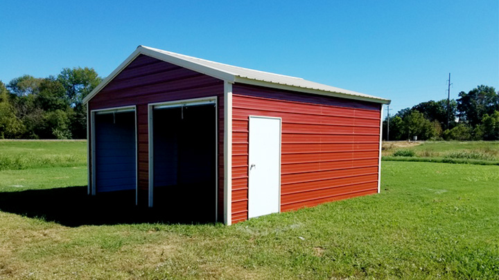 18x20x9 2 Car Garage Front Entry