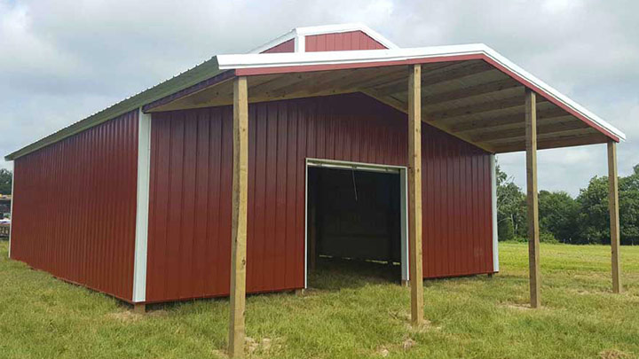 36×36 With 10×36 Overhang POLE Barn