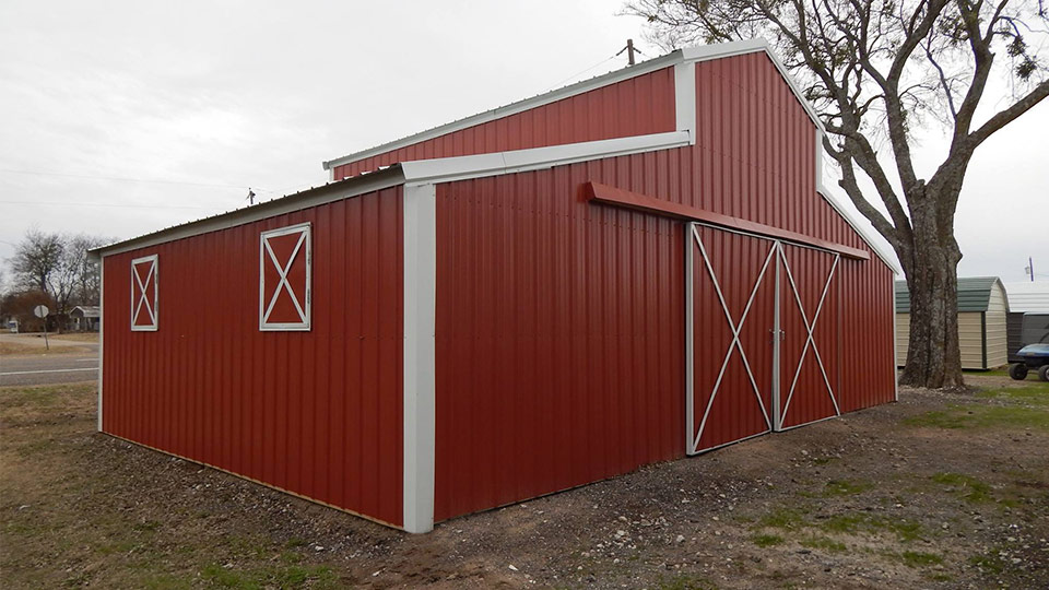 36x24x14/8 Raised Center Aisle Pole barn