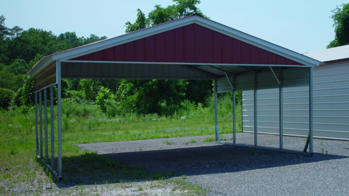 20x21x8 vertical carport