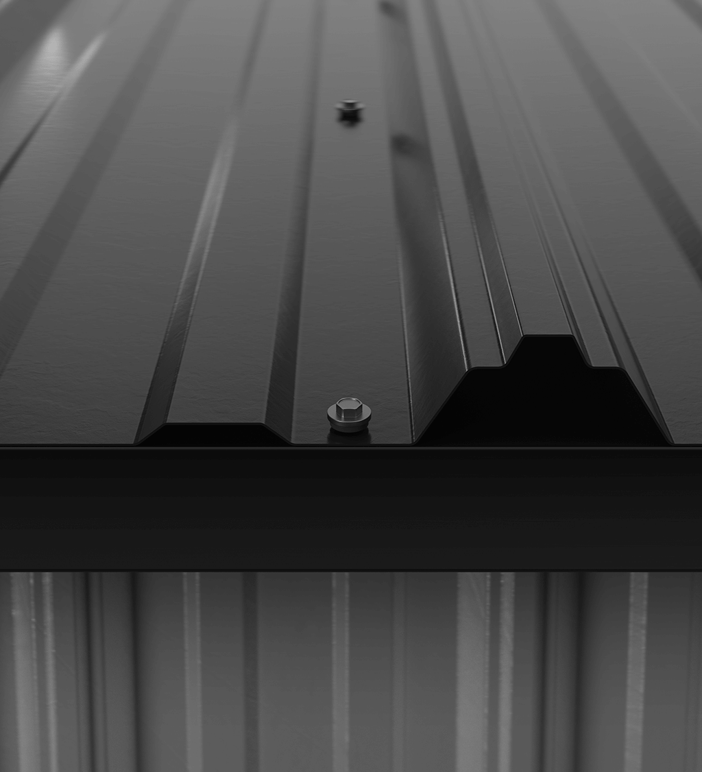 Premium valley-mounted fastening system for roof panels