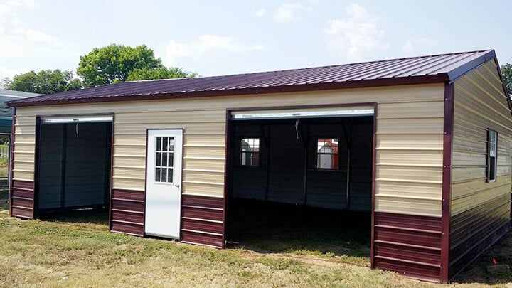 Vertical Roof Side Entry Garage