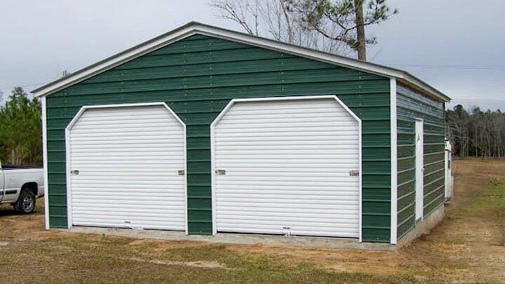 Boxed Eave Roof Side Entry Garage