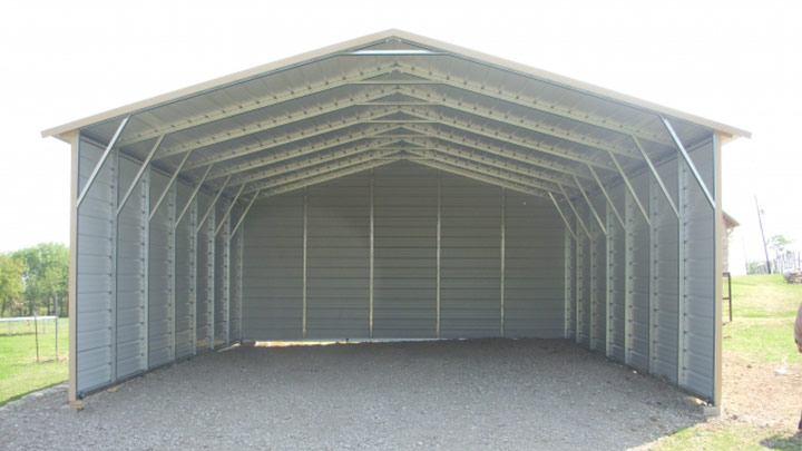 Boxed Eave Roof Cover with Sides and Fully Enclosed Back Gable End