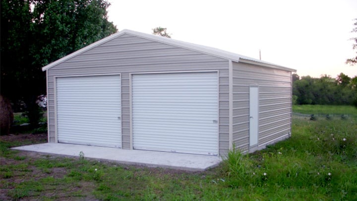 Vertical Roof End Entry Garage