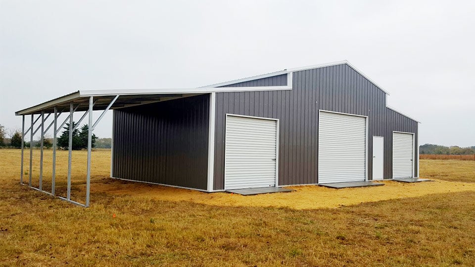 Steel Barn with Lean To