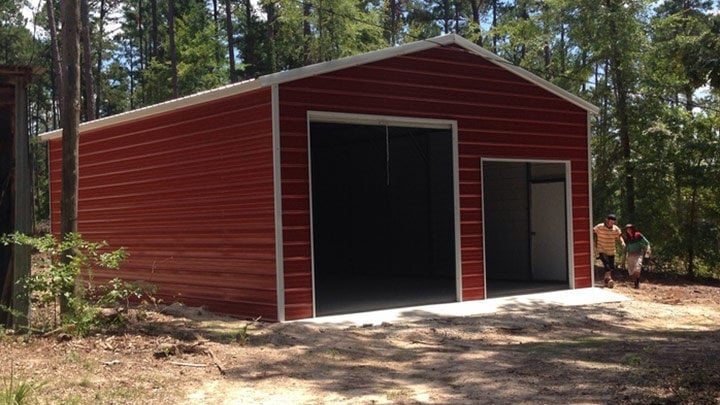 Vertical Roof End Entry Garage