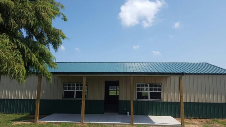 Gable Style Pole Barn with Covered Porch