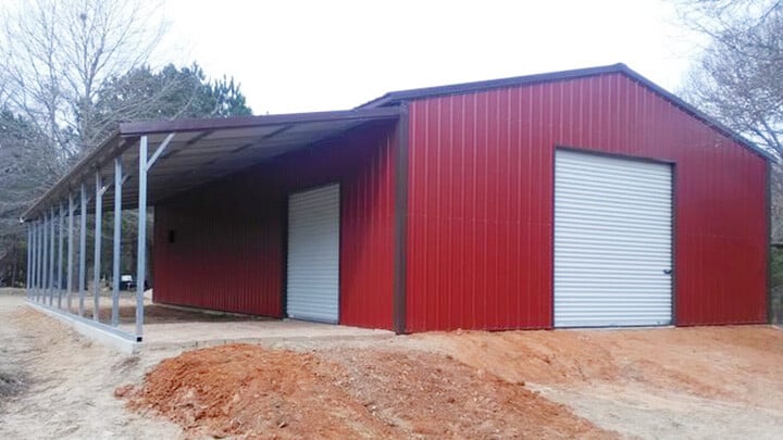 Steel Barn with Lean To